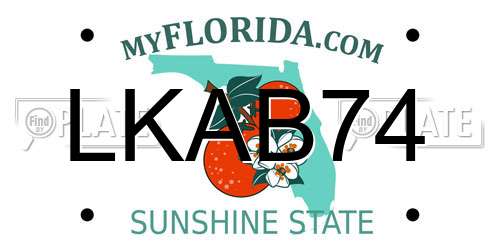 LKAB74 Florida License Plate
