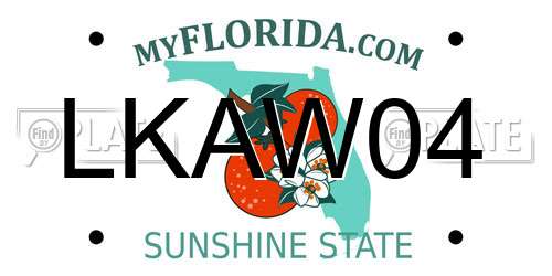 LKAW04 Florida License Plate