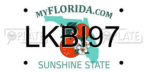 LKBI97 Florida License Plate