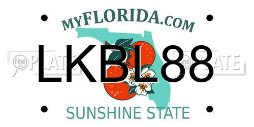 LKBL88 Florida License Plate