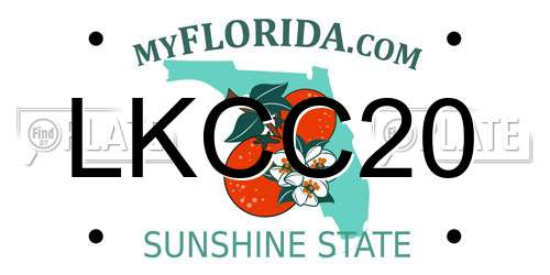 LKCC20 Florida License Plate