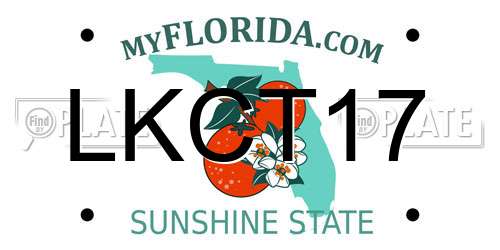 LKCT17 Florida License Plate