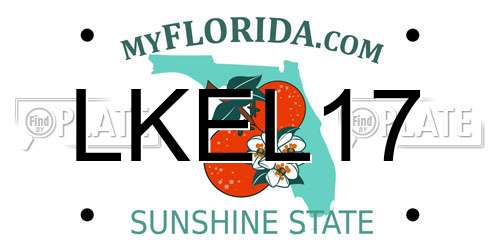 LKEL17 Florida License Plate