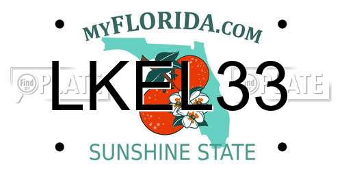 LKEL33 Florida License Plate