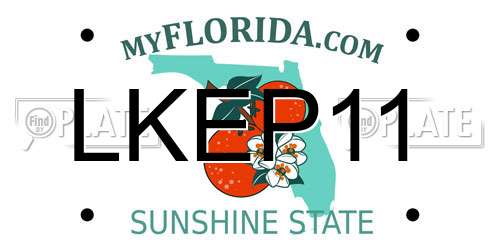 LKEP11 Florida License Plate
