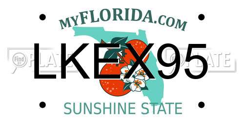 LKEX95 Florida License Plate