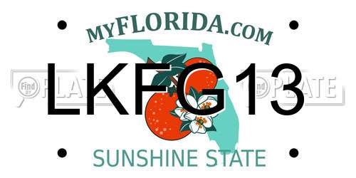 LKFG13 Florida License Plate