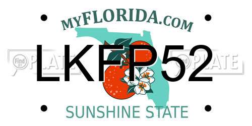 LKFP52 Florida License Plate