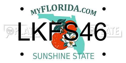 LKFS46 Florida License Plate