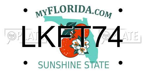 LKFT74 Florida License Plate