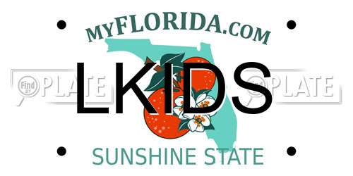 LKIDS Florida License Plate
