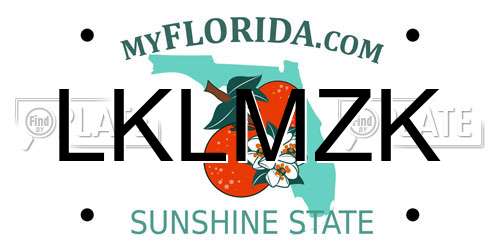 LKLMZK Florida License Plate
