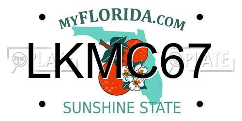LKMC67 Florida License Plate