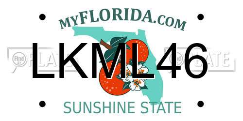 LKML46 Florida License Plate