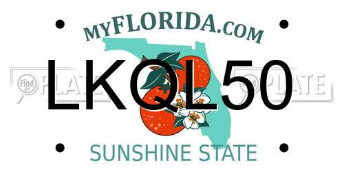 LKQL50 Florida License Plate