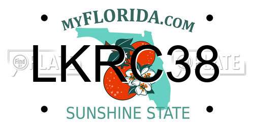 LKRC38 Florida License Plate