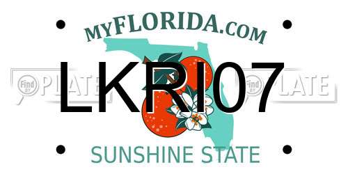 LKRI07 Florida License Plate