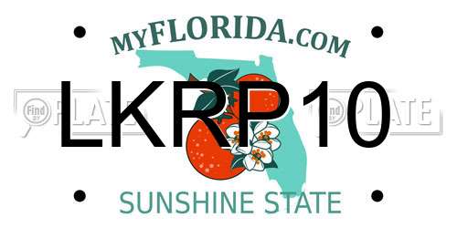 LKRP10 Florida License Plate