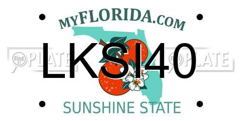 LKSI40 Florida License Plate