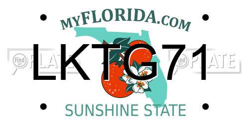 LKTG71 Florida License Plate