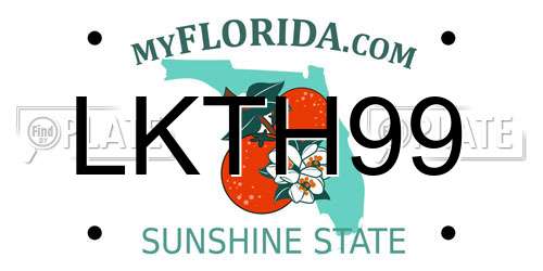 LKTH99 Florida License Plate