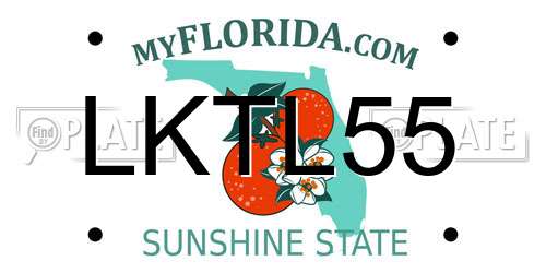 LKTL55 Florida License Plate