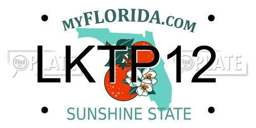 LKTP12 Florida License Plate
