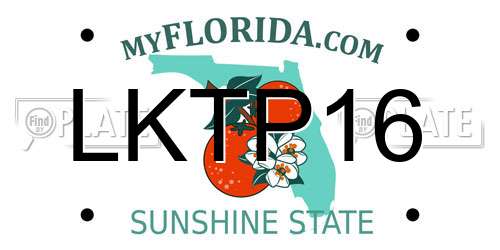 LKTP16 Florida License Plate