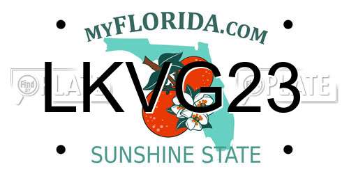 LKVG23 Florida License Plate