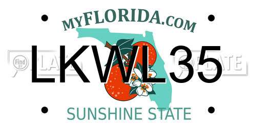 LKWL35 Florida License Plate