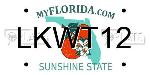 LKWT12 Florida License Plate