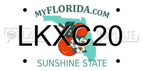 LKXC20 Florida License Plate