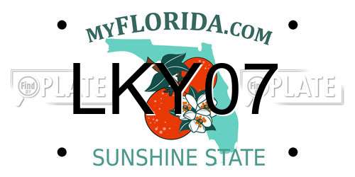 LKY07 Florida License Plate