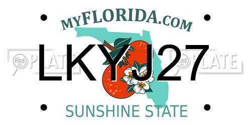 LKYJ27 Florida License Plate