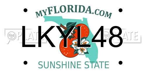 LKYL48 Florida License Plate