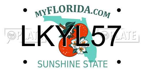 LKYL57 Florida License Plate
