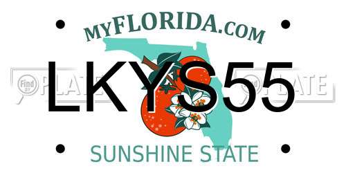 LKYS55 Florida License Plate