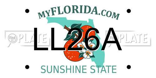 LL26A Florida License Plate
