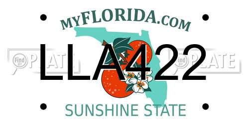 LLA422 Florida License Plate
