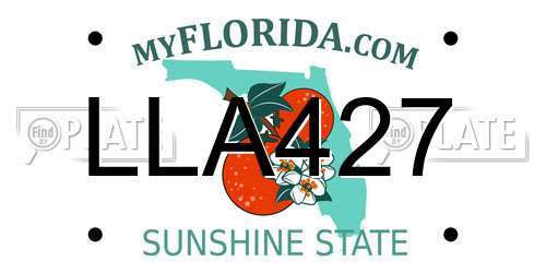 LLA427 Florida License Plate