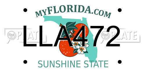 LLA472 Florida License Plate