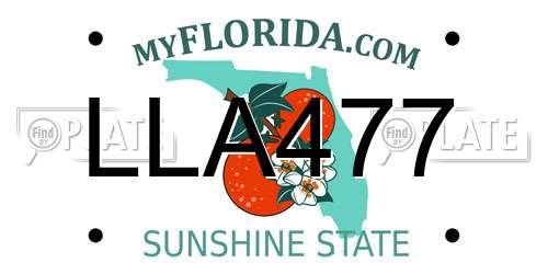 LLA477 Florida License Plate