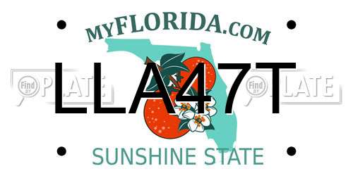 LLA47T Florida License Plate