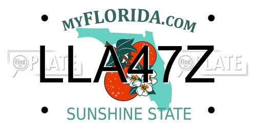 LLA47Z Florida License Plate
