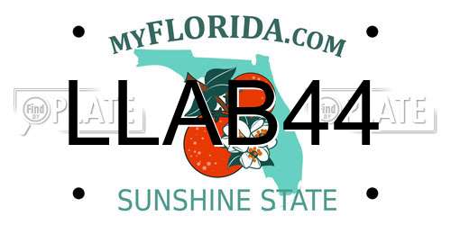 LLAB44 Florida License Plate