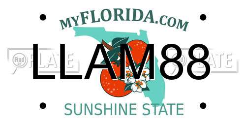 LLAM88 Florida License Plate