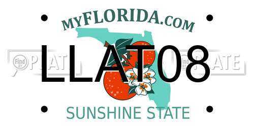 LLAT08 Florida License Plate