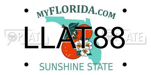 LLAT88 Florida License Plate