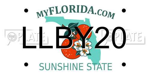 LLBY20 Florida License Plate