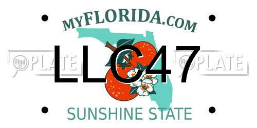 LLC47 Florida License Plate